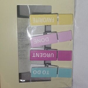 CRAFT smart clothespins  , to do , urgent  , done , favorite  ,